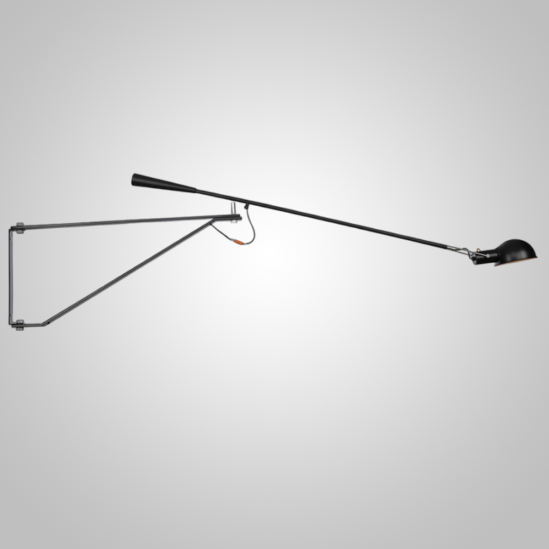  Настенный светильник FLOS Mod 265 Wall Lamp Black by Paolo Rizzatto 205 см от ImperiumLoft