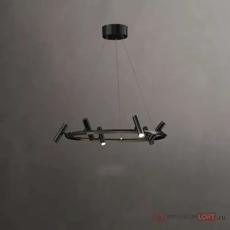 Кольцевой светильник с цилиндрическими плафонами и поворотным механизмом от ImperiumLoft