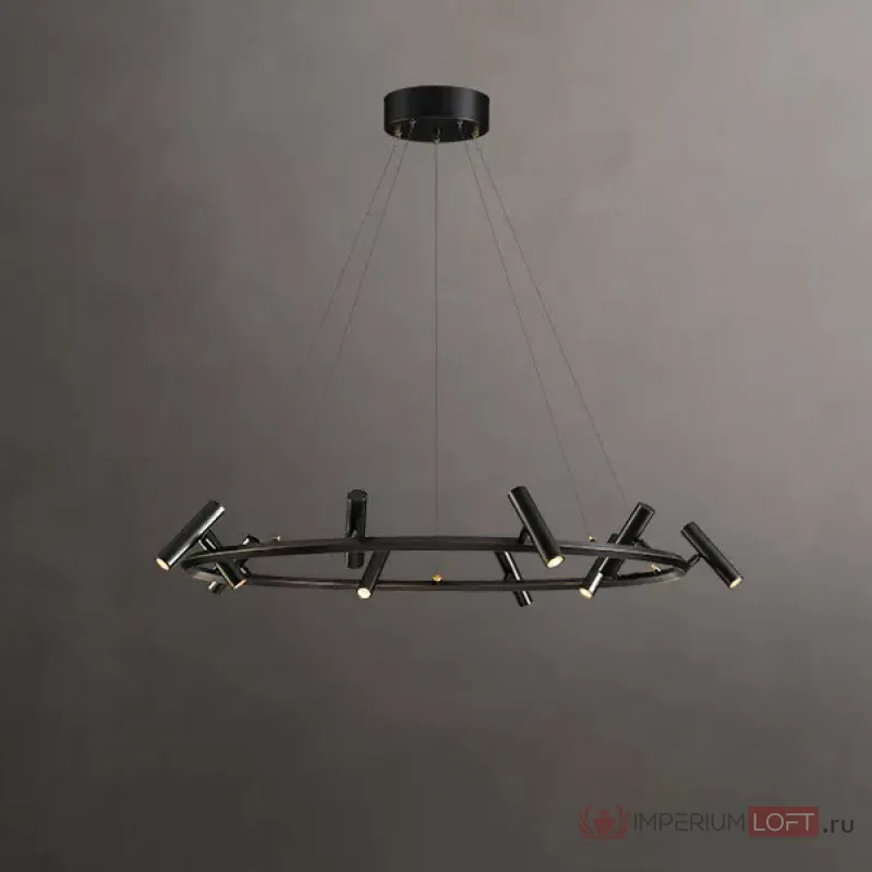 Кольцевой светильник с цилиндрическими плафонами и поворотным механизмом от ImperiumLoft