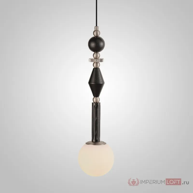 Серия подвесных светильников с шарообразным плафоном и декором из древесины BERTON B