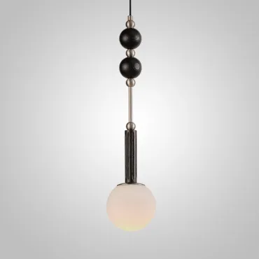 Серия подвесных светильников с шарообразным плафоном и декором из древесины BERTON A