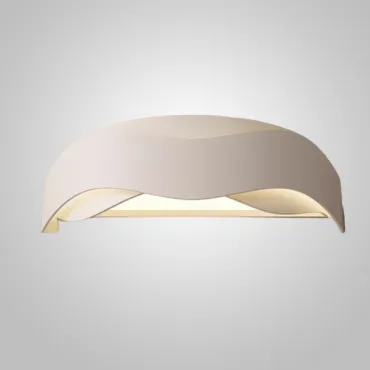 Настенный светильник с двухслойным корпусом волнообразной формы со светодиодной подсветкой FINIAN WALL White
