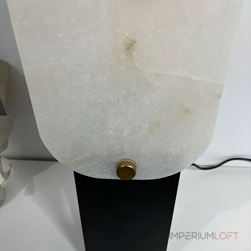 Серия настольных ламп в виде металлической перфорированной пластины и рассеивателя из натурального камня CONRAD B TAB B Серия настольных ламп в виде металлической перфорированной пластины и рассеивателя из натурального камня CONRAD B TAB B