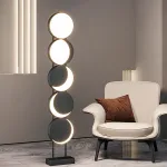 Оригинальный светодиодный торшер из пяти дисков, изображающих разные фазы луны Луна PHASE Оригинальный светодиодный торшер из пяти дисков, изображающих разные фазы луны Луна PHASE