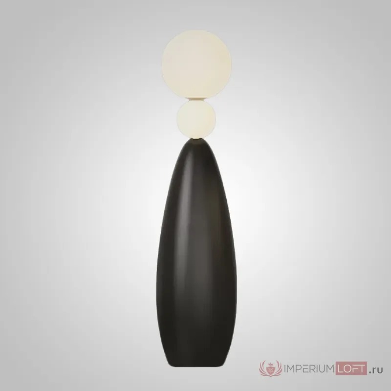 Напольный светильник из чередующихся черных и светящихся шаров разного размера STELLAN A