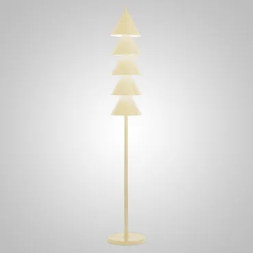 Серия минималистичных светодиодных торшеров в виде стилизованной ёлки из расположенных друг над другом конусов BAUM Cream