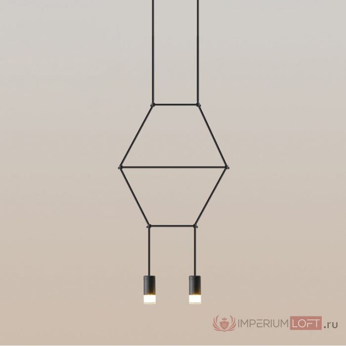 Подвесной светильник Via Wireflow polyhedral 2 Lineal Pendant Light от ImperiumLoft