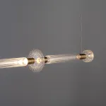 Подвесная люстра Pendant Horizontal L114  со стеклянными фактурными плафонами