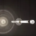 Подвесная люстра Pendant Horizontal L114  со стеклянными фактурными плафонами