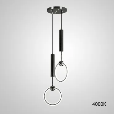 Подвесной светильник RING DUO A Black 4000К от ImperiumLoft