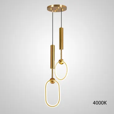 Подвесной светильник RING DUO B Brass 4000К от ImperiumLoft