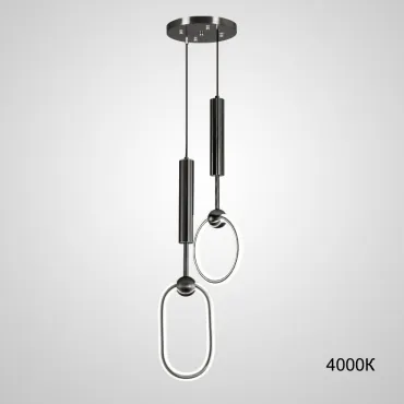 Подвесной светильник RING DUO B Black 4000К от ImperiumLoft