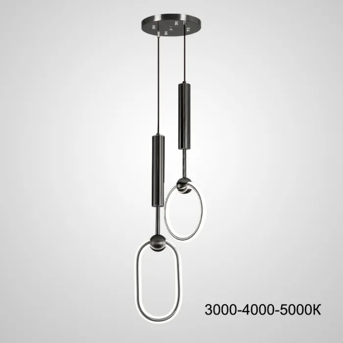 Подвесной светильник RING DUO B Black Трехцветный свет от ImperiumLoft