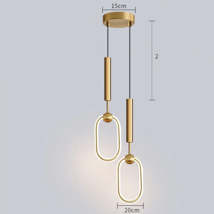 Подвесной светильник RING DUO B Brass 4000К от ImperiumLoft