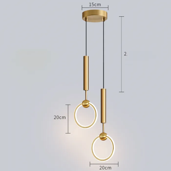 Подвесной светильник RING DUO A Black 4000К от ImperiumLoft