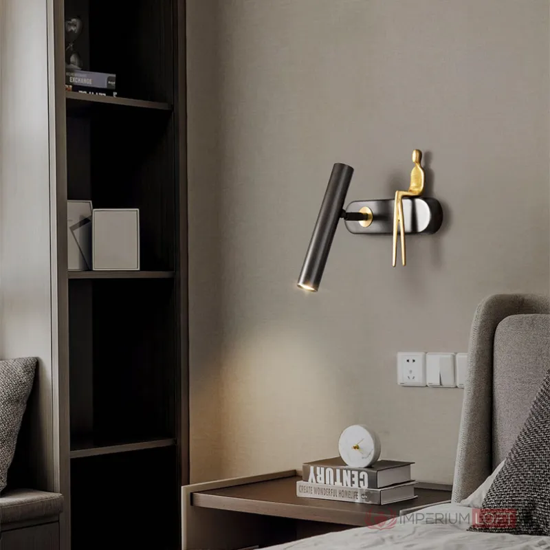 Настенный светильник REMUS Left Black от ImperiumLoft