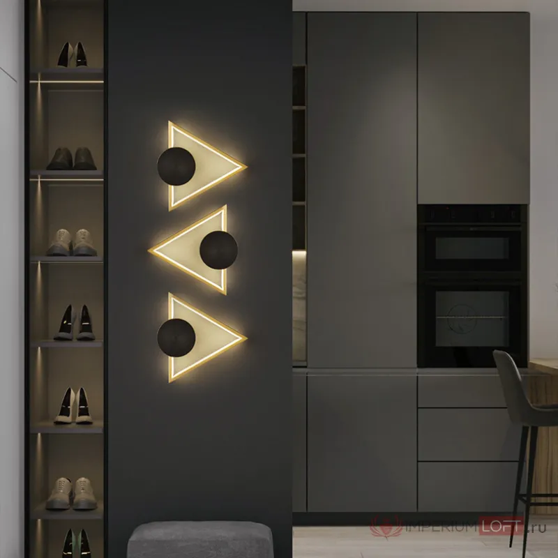 Настенный светильник WOLKE WIDE L24 Brass от ImperiumLoft