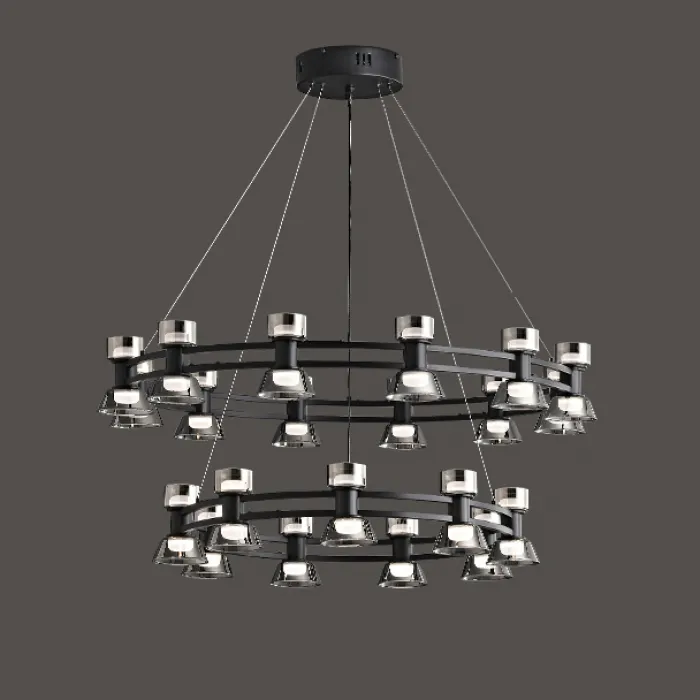 Подвесная люстра BLASIUS D83+63 Black от ImperiumLoft