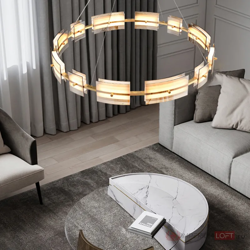 Подвесная люстра BRIAND D61+81 Brass от ImperiumLoft