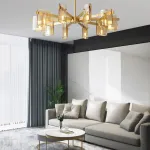 Люстра на штанге JANICE CH L4 Brass Люстра на штанге JANICE CH L4 Brass