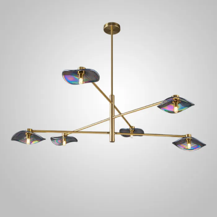 Потолочная люстра MILIAN CH L6 Brass Cognac от ImperiumLoft