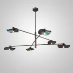 Потолочная люстра MILIAN CH L6 Black Cognac от ImperiumLoft