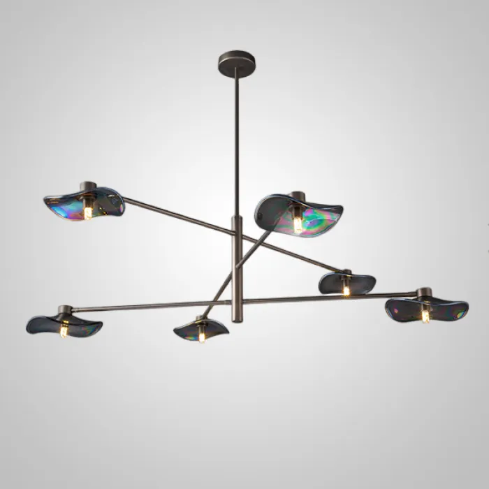 Потолочная люстра MILIAN CH L6 Black Cognac от ImperiumLoft