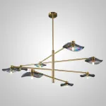 Потолочная люстра MILIAN CH L8 Brass Cognac от ImperiumLoft