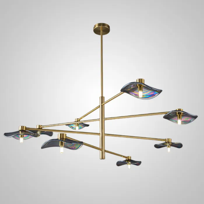 Потолочная люстра MILIAN CH L8 Brass Cognac от ImperiumLoft
