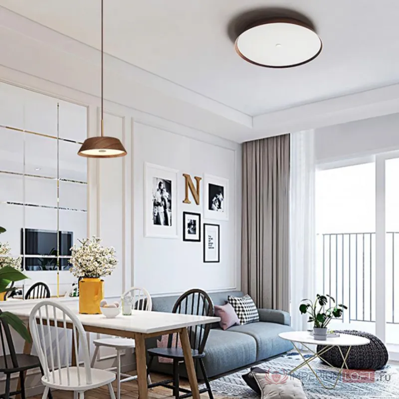 Подвесной светильник BENONI B D27 Walnut Трехцветный свет от ImperiumLoft