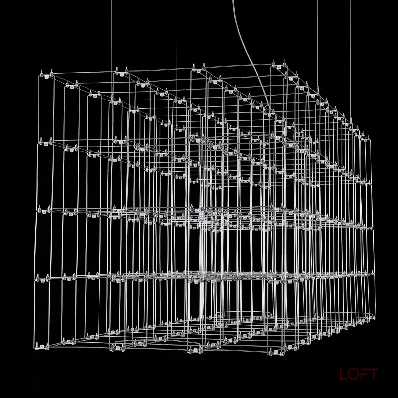 Подвесная люстра Quasar Cosmos Square LED pendant light 80/80/200 Подвесная люстра Quasar Cosmos Square LED pendant light 80/80/200