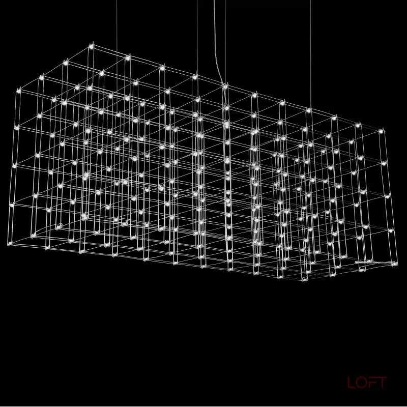 Подвесная люстра Quasar Cosmos Square LED pendant light 80/80/200 Подвесная люстра Quasar Cosmos Square LED pendant light 80/80/200