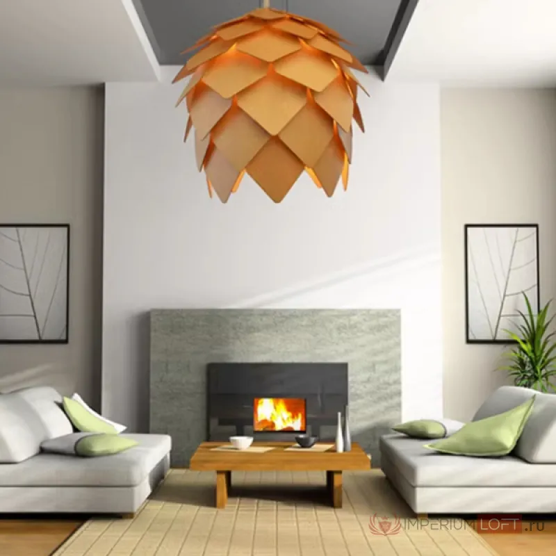 Подвесной светильник Crimea Pine Cone natural wood D20 от ImperiumLoft