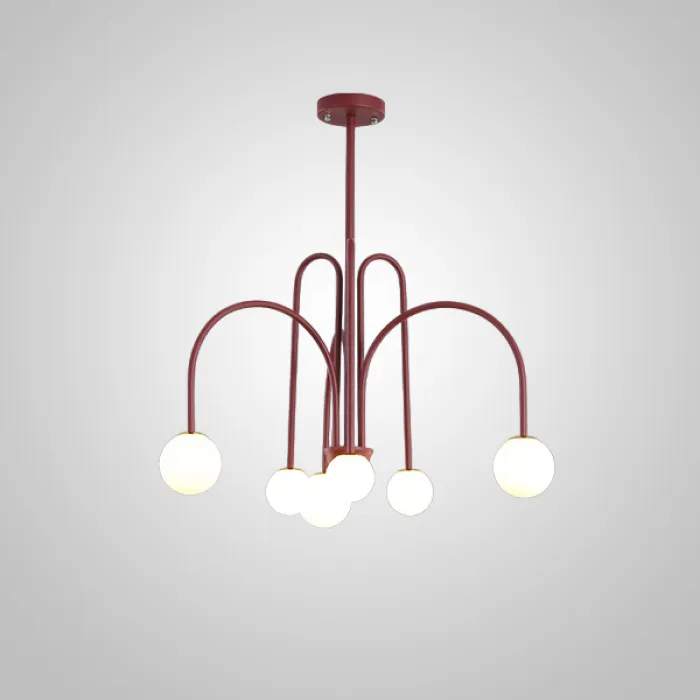 Потолочная люстра DAY L6 D75 Red от ImperiumLoft