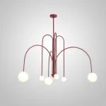 Потолочная люстра DAY L6 D130 Red от ImperiumLoft