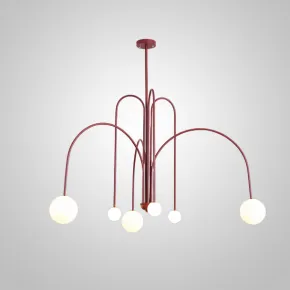 Потолочная люстра DAY L6 D130 Red