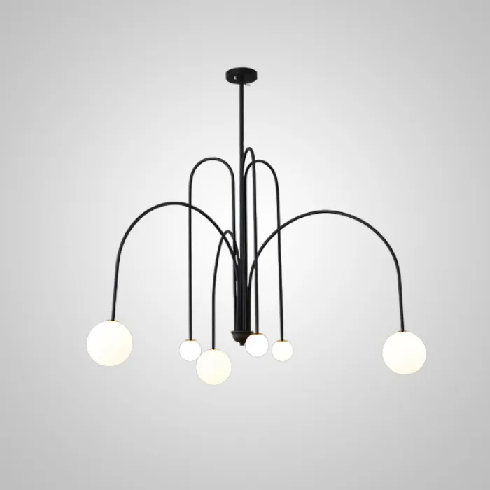 Потолочная люстра DAY L6 D130 Black от ImperiumLoft