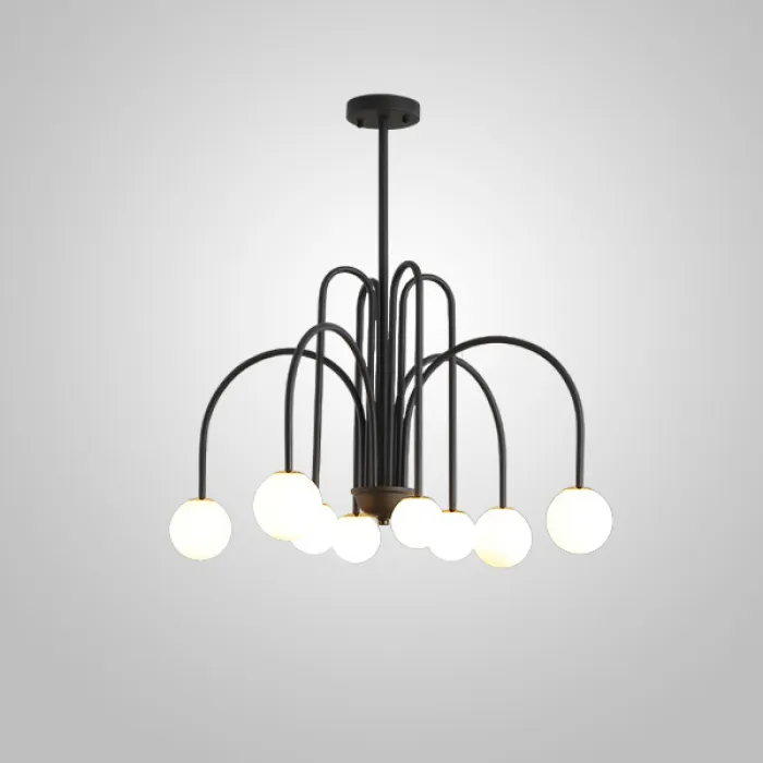 Потолочная люстра DAY L8 D75 Black от ImperiumLoft