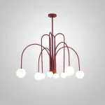 Потолочная люстра DAY L8 D100 Red от ImperiumLoft