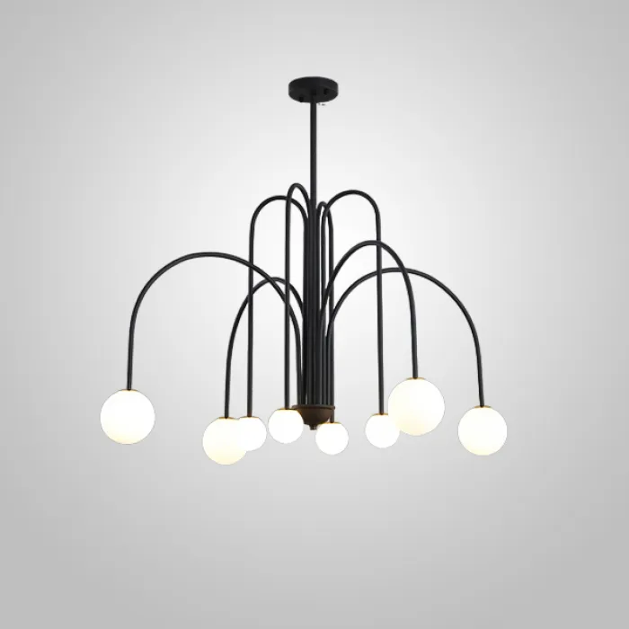 Потолочная люстра DAY L8 D100 Black от ImperiumLoft
