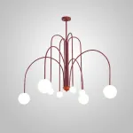 Потолочная люстра DAY L8 D130 Red от ImperiumLoft