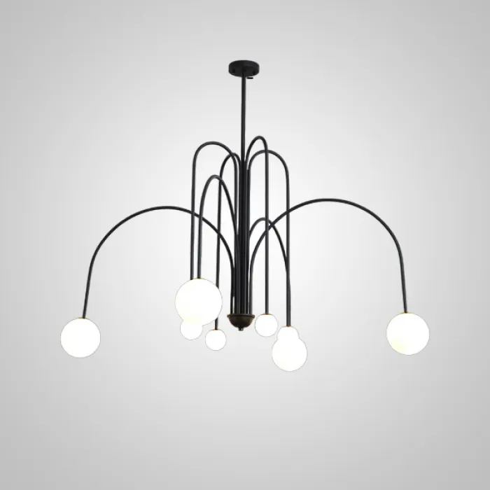 Потолочная люстра DAY L8 D130 Black от ImperiumLoft