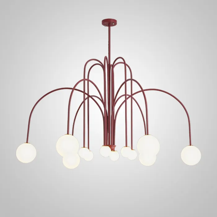 Потолочная люстра DAY L12 D100 Red от ImperiumLoft