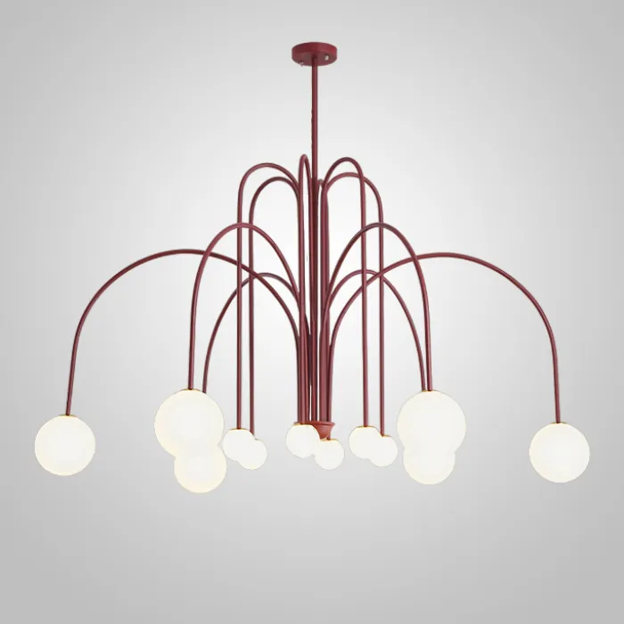 Потолочная люстра DAY L12 D130 Red от ImperiumLoft