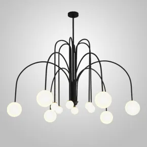 Люстра на штанге DAY L12 D130 Black