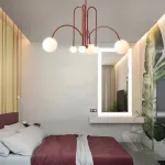 Потолочная люстра DAY L6 D130 Red от ImperiumLoft