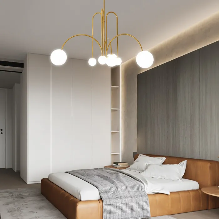 Потолочная люстра DAY L6 D130 Red от ImperiumLoft
