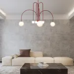 Потолочная люстра DAY L6 D130 Red от ImperiumLoft