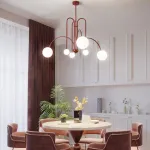 Потолочная люстра DAY L6 D130 Red от ImperiumLoft