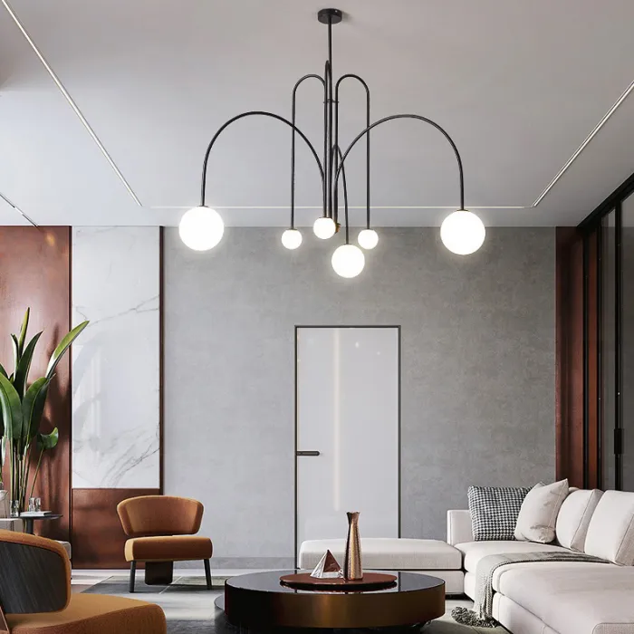 Потолочная люстра DAY L6 D130 Red от ImperiumLoft